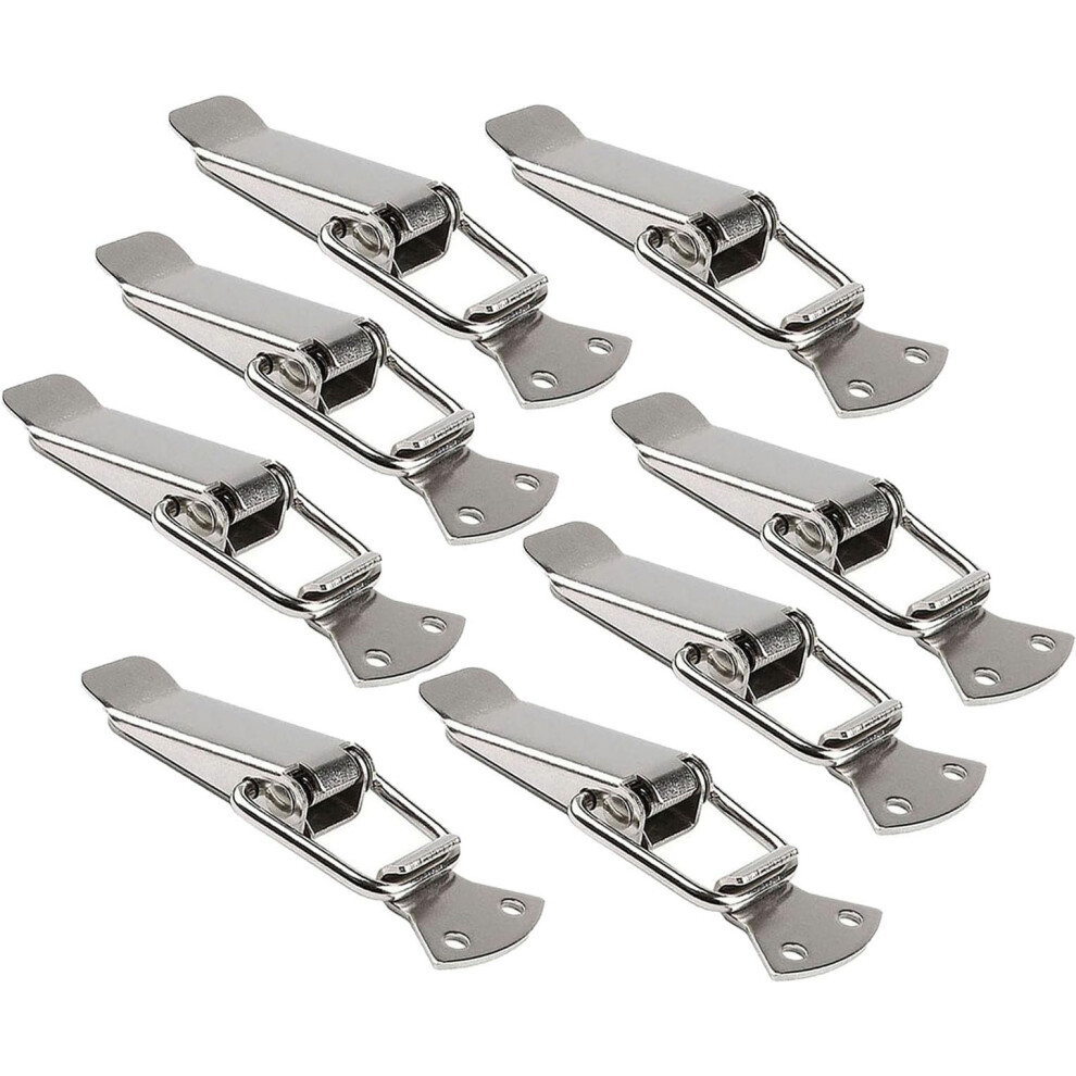 Stainless Steel Tension Clasp with Screws, 56mm Lever Clasp, Spring Toggle Latch Hasp, Catch Clamp Clip, Box Closure, Cap Lock for Toolbox Drawer