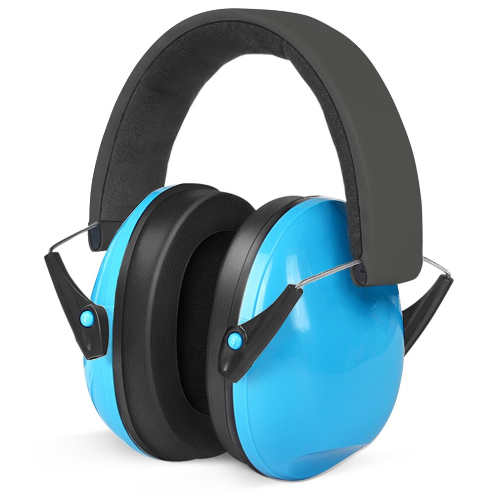 Ear Defenders Kids, Foldable Adjustable Hearing Protection Noise Cancelling Blue Ear Muffs for Children Baby (6 Months to 14 Years Old)(Blue)
