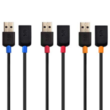 3-Pack Short USB to USB Extension Cable (Male to Female USB Extender Lead) - 0.9m