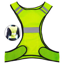 Reflective Gears - Green Safety Vest High Visibility for Running Cycling Dog Walking Sports with Pocket for Adults Kids