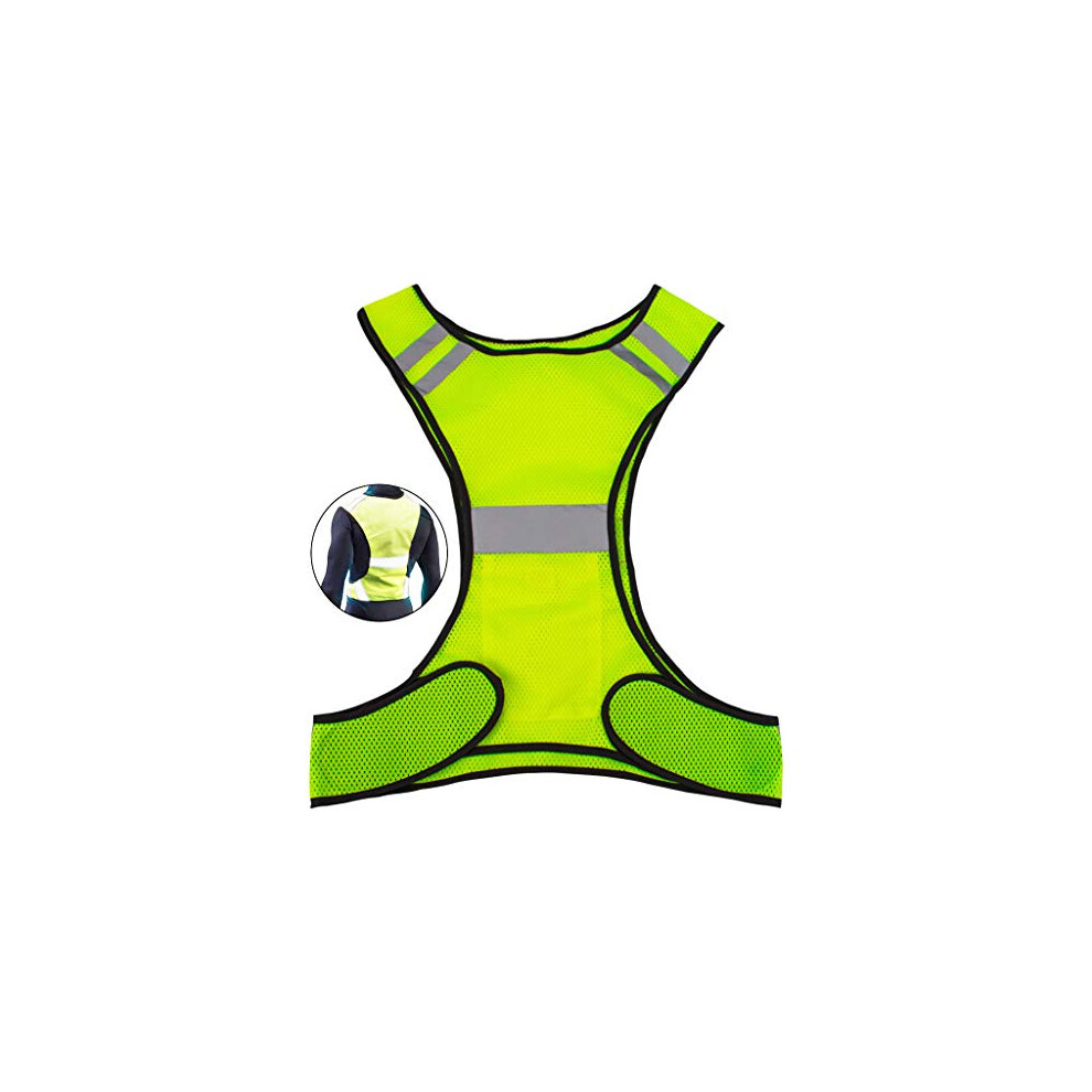 Reflective Gears - Green Safety Vest High Visibility for Running Cycling Dog Walking Sports with Pocket for Adults Kids-image-OPC-PDT9WTQ-NEW
