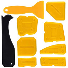 Silicone Sealant Scraper Smoothing Tool Caulking Tool Kit Grout Finishing Tools for Bathroom Kitchen Room，Set of 9