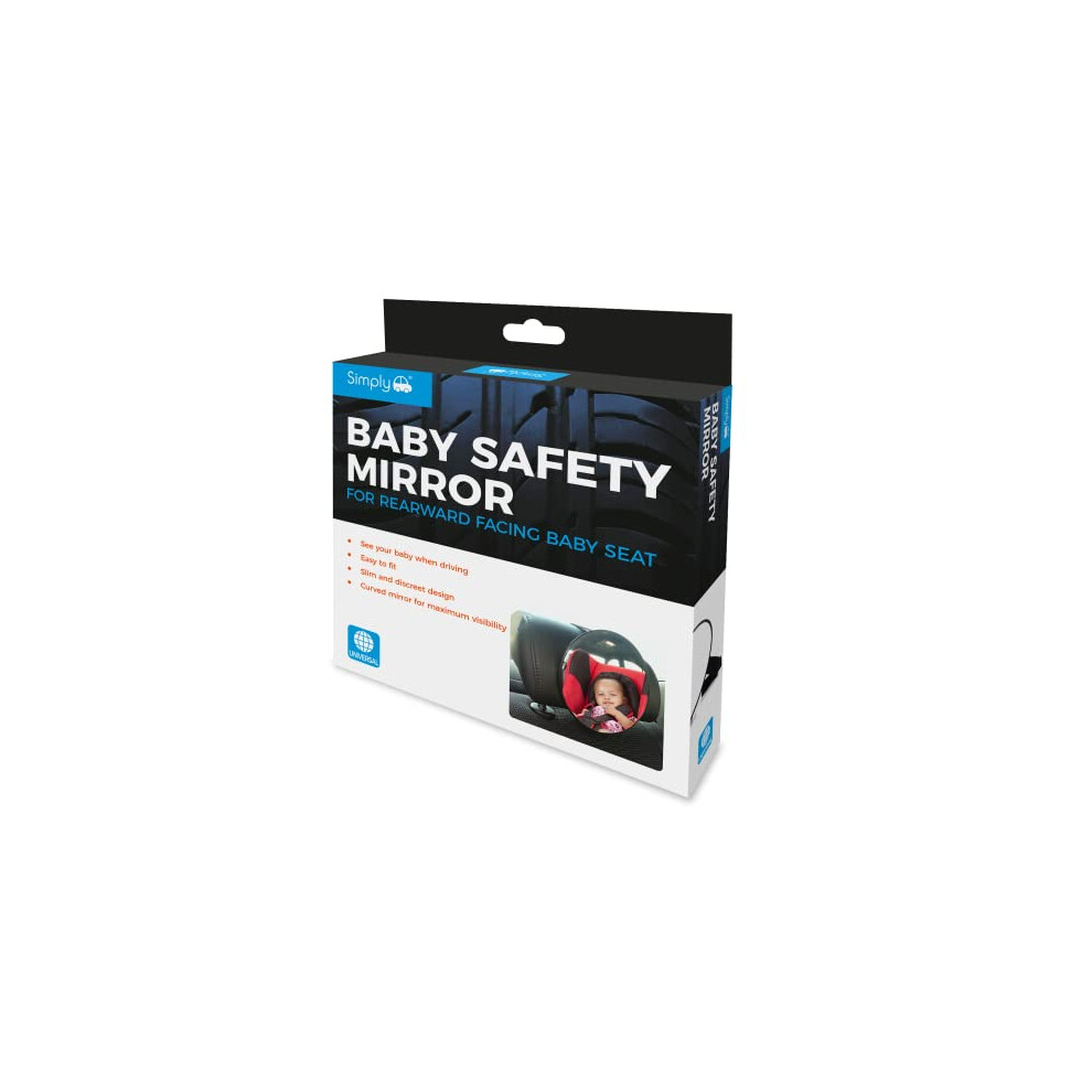 Bsm02 Adjustable Baby/Child Safety Car Mirror, 165 X 165 Mm, For Forward Facing Child Seat, Increase Visibility, Universal Easy To Fit & Remove Simply