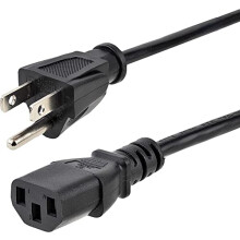 ABC Products USA United States America Canada C13 Kettle PC Computer Power Supply Adapter IEC Cord Mains Cable Lead Plug for Monitor, Printer,