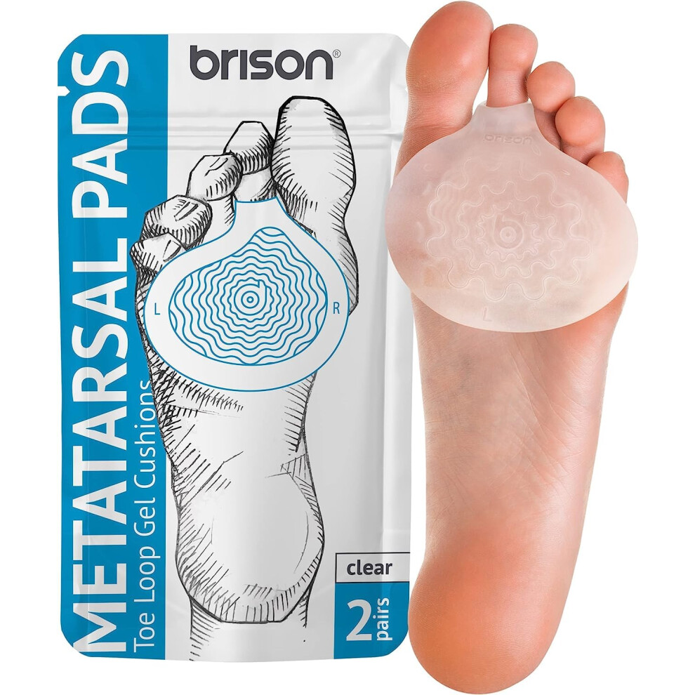 Brison Metatarsal Pads Ball Of Foot Cushions - Metatarsal Pads For Women And Men - Soft Gel Foot Pads Metatarsal Foot Forefoot Cushioning Foot Pain Relief