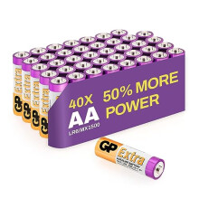 AA Batteries Pack of 40-1.5V / Mignon / LR06 / MN1500/ AM3 by GP Batteries AA Extra Alkaline Batteries ideal for: Toys/Controllers/Torch/Mouse