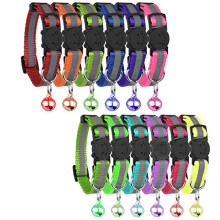 Cat Collars Quick Release,Reflective Cat Collars with Bells and Safety Release,Adjustable 8-12"to Fit All Domestic Cats(12 Pack)