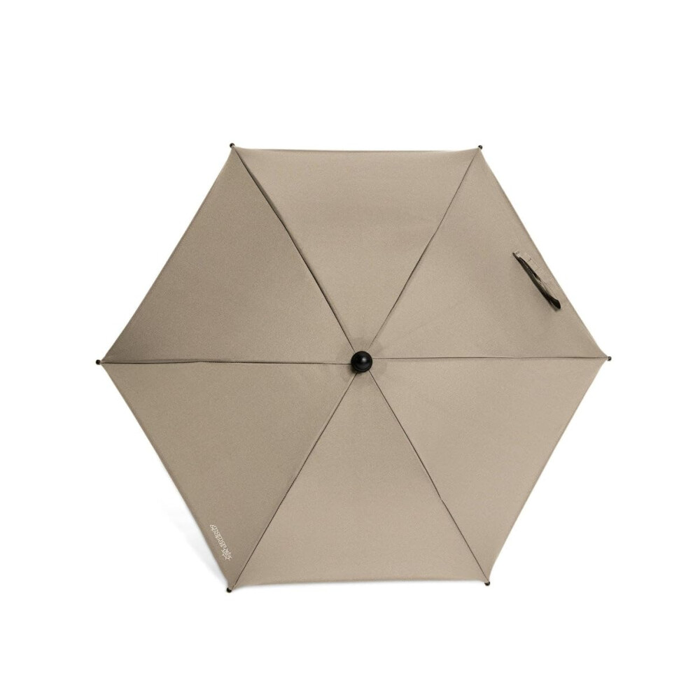 Universal Parasol, UPF 50+ Fabric, Easy Fit Clamp and Adjustable, Flexible Arm for Pram/Pushchair/Buggy - Cashmere