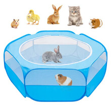 Guinea Pig Playpen with Cover, Hamster Playpen with Anti Escape Top, Rabbit Pop Up Playpen with Roof, Small Animal Play Pen Indoor, for