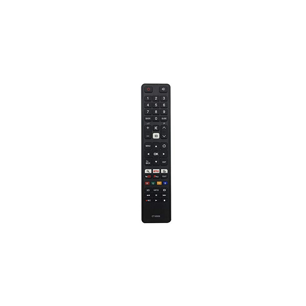 Replacement Toshiba Ct-8069 Remote Control For Toshiba Regza Led Lcd Tv With Netflix Youtube Fplay Buttons - No Setup Required 8414824080704
