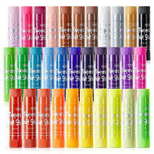 Shuttle Art 32 färger tempera-stift – 70 % mer färg, snabbtorkande tempera i fast form för barn på papper, trä, glas och keramik
