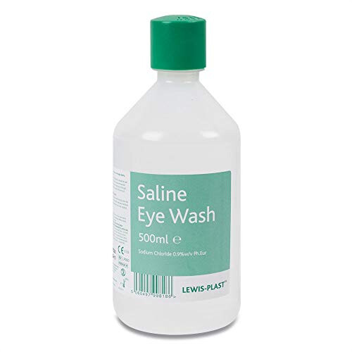 Saline Eye Wash Solution, 500ml Bottle for Safe and Effective Eye Care