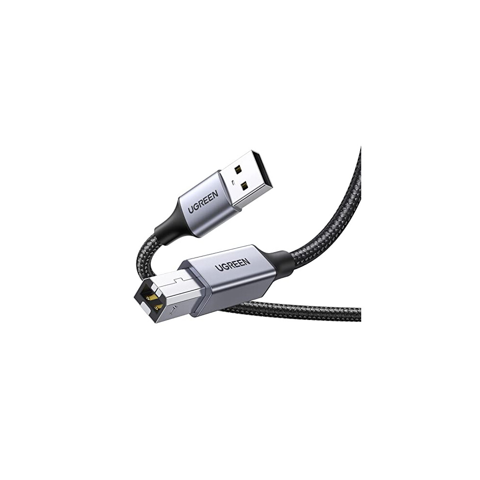 Usb A To B Cable, Braided High Speed Usb 2.0 Type A To Usb B Male Lead Compatible With All Usb Type B Devices Epson, Hp Deskjet/Envy, Lexmark, 3D, 6957303888030