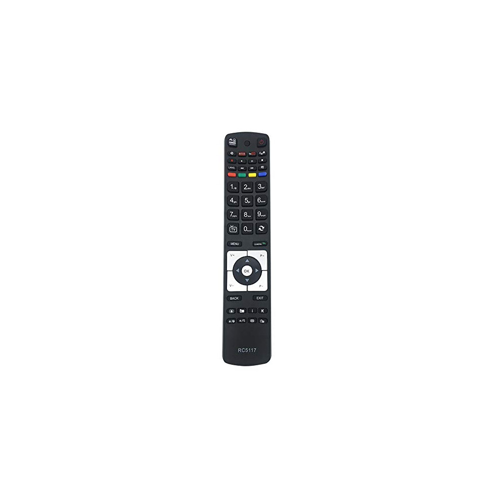 Replacement Tv Remote Control Rc5117 For All Hitachi Techwood Luxor Technika Digihome Alba Telefunken Polaroid Finlux Bush Smart Tv With Netflix 8431271932783