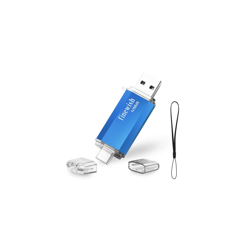 USB C Memory Stick 128 GB, 2 in 1 Type C Flash Drive 128gb USB Key Portable Otg Pendrive 128gb for Tablets, New Macbook, Android Smartphones, Samsung,