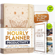 Law of Attraction Planner - Undated Deluxe Weekly, Monthly Planner, a 12 Month Journey to Increase Productivity & Happiness - Life Organizer,