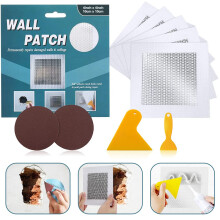 4'' by 4'' Wall Repair Patch, 5 Pcs Plasterboard Patch, Plaster Repair Kit, Safe Mend Plaster, Safemend Drywall Repair Adhesive, Filler for Walls
