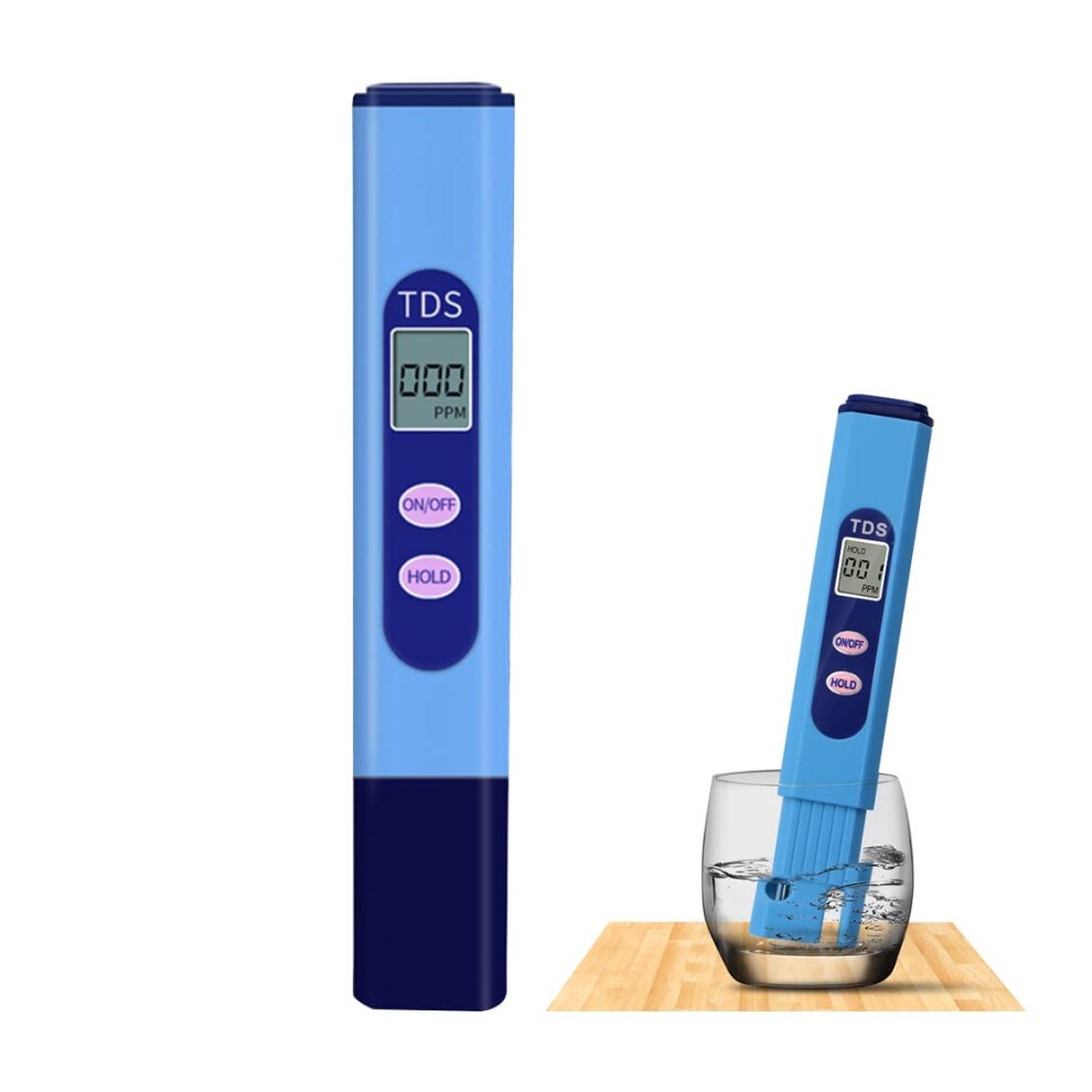 TDS Tester, Water Quality Meter LCD Pen with 0-9990 PPM Measurement Range Portable for The aquaculture Industry Hospitals, Swimming Pools, Household