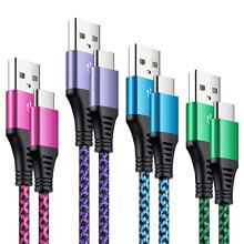 USB C Cable[4Pack 1.8M],Samsung USB Type C Cable Fast Charging USB C Lead Nylon Phone Charger Cord for Samsung Galaxy S24 S21 S20 S9 S8 Note10 A14 A54