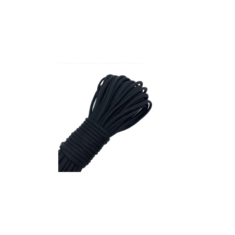 30M Black Nylon Rope 6MM Multi-functional Nylon Rope Cord Hanging String, Traction Tying Rope for Camping Outdoor Activities Garden Bundling Garage