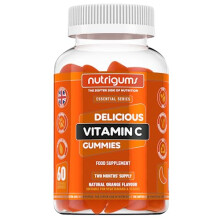 Vitamin C 80mg Gummy | Orange Flavour | 60 Vegan Gummies | Immune, Energy & Collagen Formation Support by NUTRIGUMS