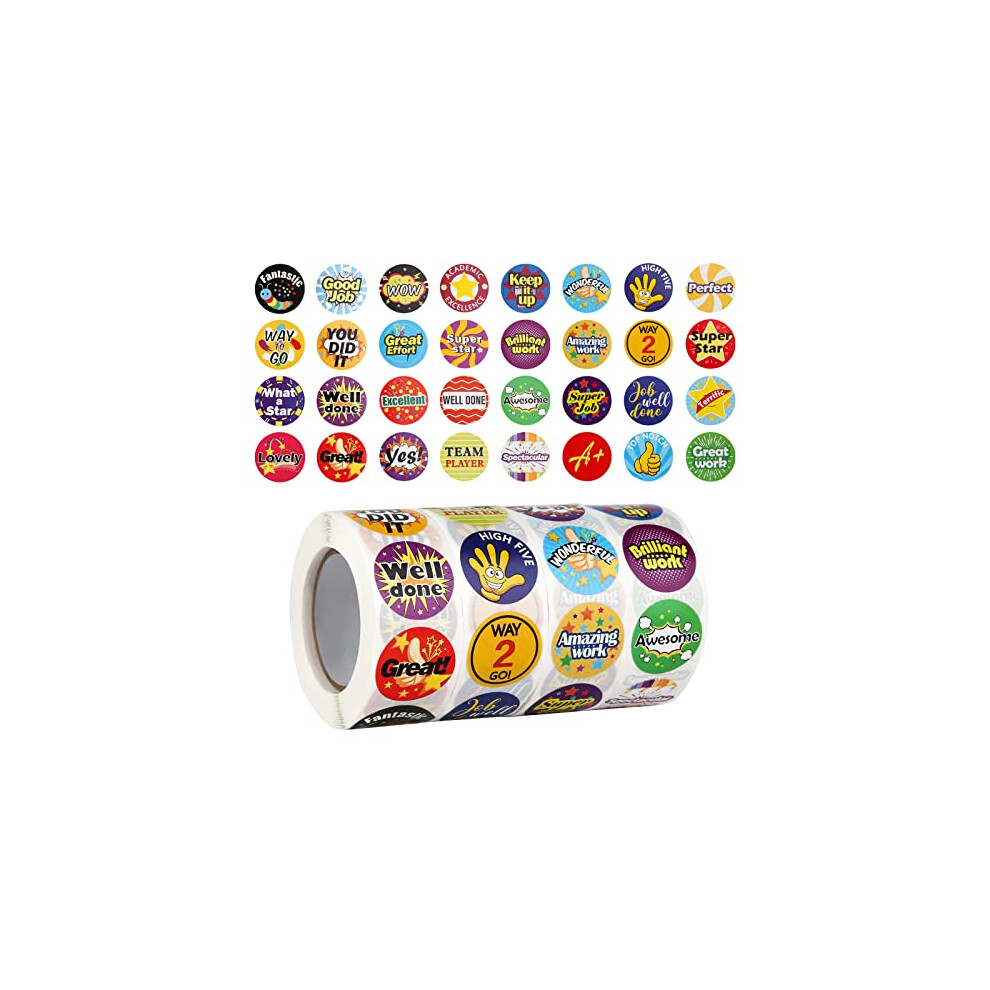 2000pcs Reward Stickers For Children 32 Designs Personalised Teacher Stickers School Supplies 1 Inch Well Done Stickers Chart for Children Behaviour 4