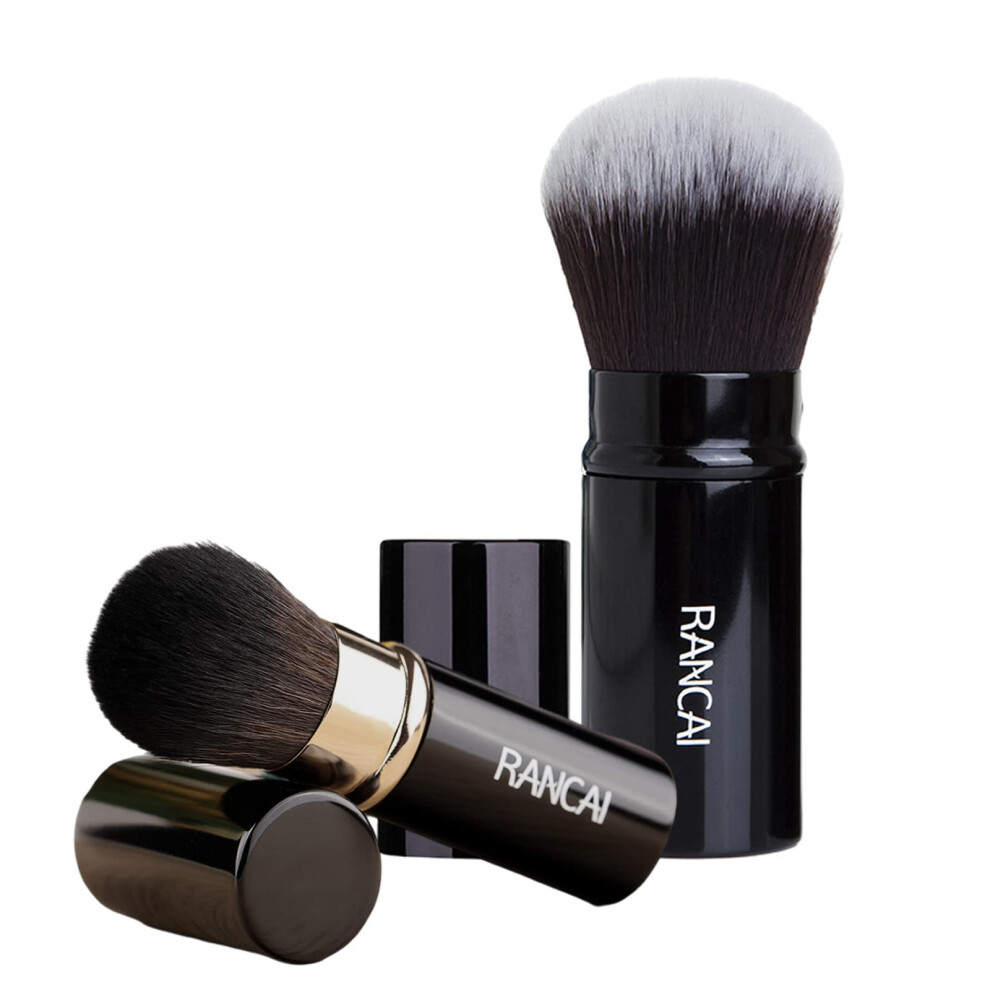 Youdalis 2 Pieces Retractable Brush,Kabuki Makeup Blush Face Brushes,Powder Foundation Brush For Applying Foundation Powders And Mineral Cosmetics
