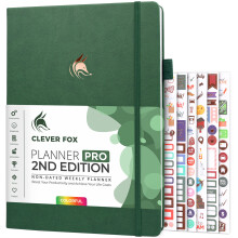 Clever Fox Planner Pro 2. udgave - udateret ugentlig dagsordenplanl?gger til at s?tte m?lopgaver og tidsstyring - Life Arrang?r med opgavelister