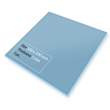TP-3: Premium Performance Thermal Pad, 100 x 100 x 1.0 mm (1 Piece) - High Performance, particularly soft, ideal gap filler, bridging gaps, safe