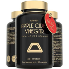 Apple Cider Vinegar Capsules with Mother - High Strength 90 Capsules 1800mg - Raw Unfiltered Apple Cider Vinegar Tablets - ACV Supplement for Women &