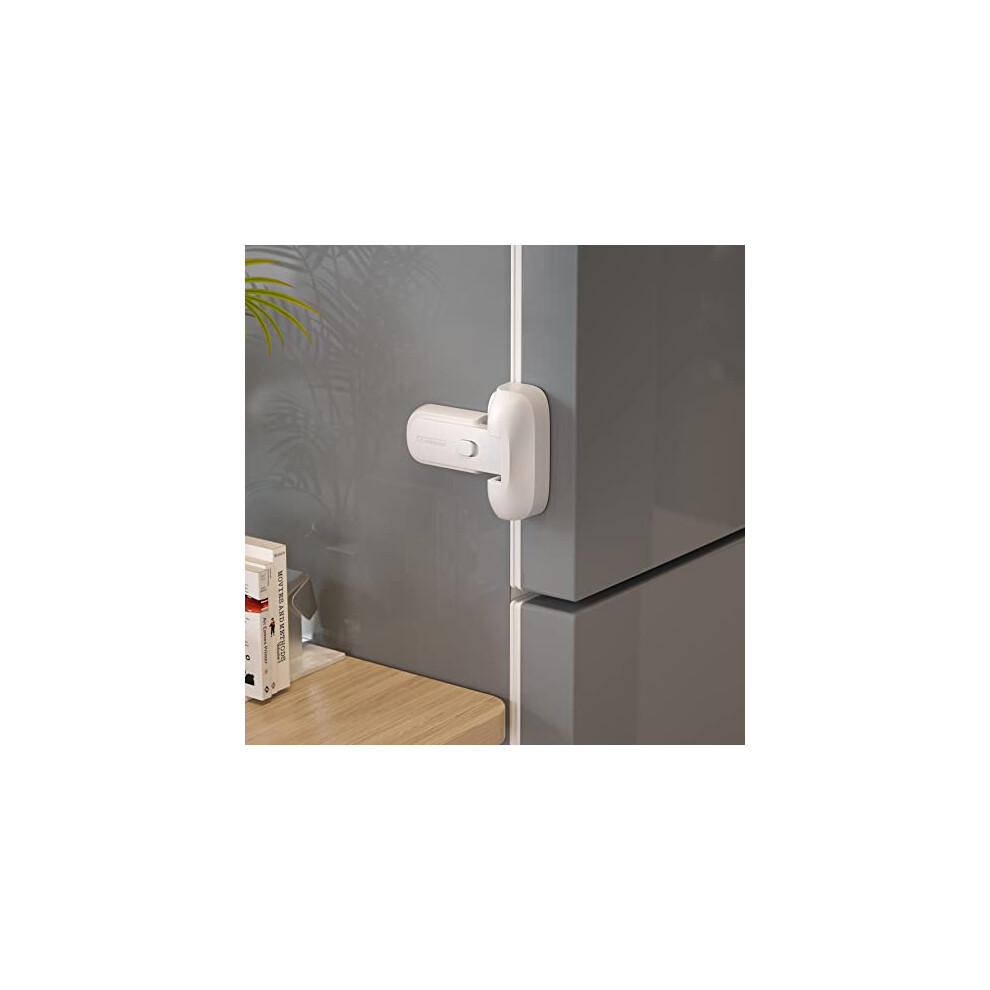 Eudemon 1 Pack Updated Child Proof Refrigerator/Fridge/Freezer Door Lock Apply To Max 1"(25Mm) Sealing Strip For Toddlers And Kids, No Tools Need Or Drill