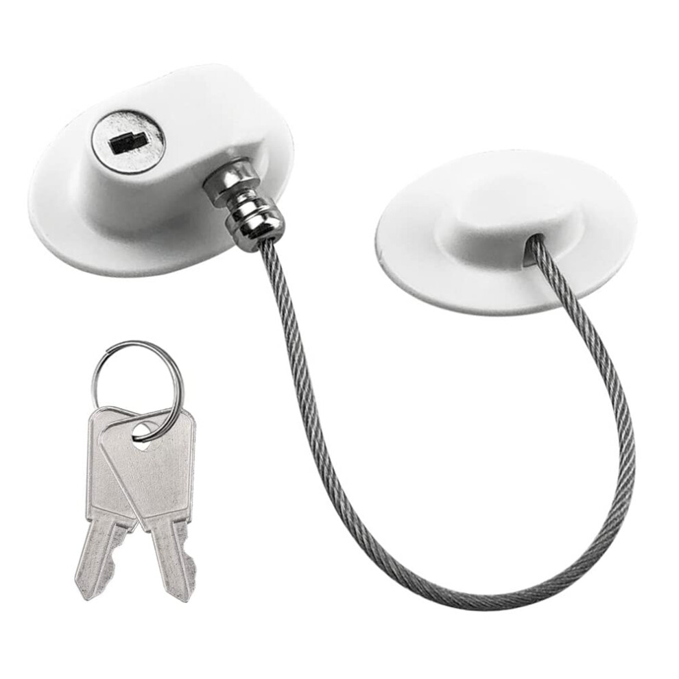 Fridge Locks With 2Pcs Keys Adhesive Refrigerator Door Locks Child Proof Fridge Locks For Cabinet Cupboard Drawer Kitchen Mzhich