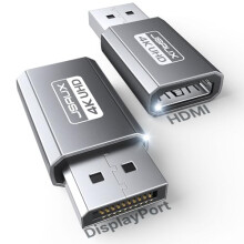 4K DisplayPort to HDMI Adapter 2-Pack, DP to HDMI Converter Video UHD 2K@120Hz,4K@30 DP to HDTV Male to Female Uni-Directional adapter Compatible for