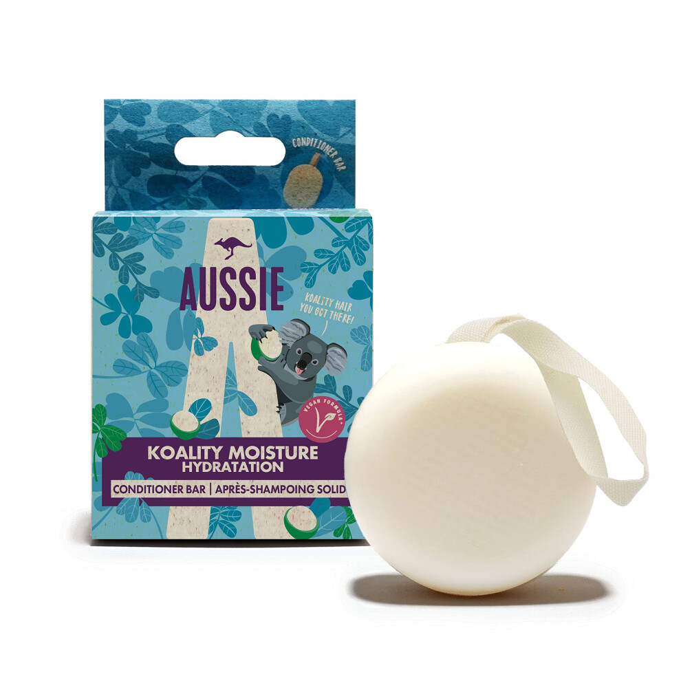 Moisturising Vegan Conditioner Bar with Australian Macadamia Nut, Solid Travel Toiletries for Damaged & Dry Hair (75G) Rich Lather, 96% Natural Origin