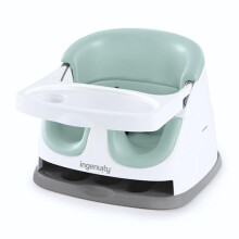 Ingenuity, Baby Base 2-in-1 Seat, Mist, Booster Chair, Dining and Feeding Seat for Toddlers, Easy to Clean with Removable and Self-Storing Tray, Ages