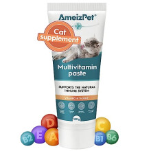Cat Vitamins Paste, Healthy Snack for Pet Fur and Health, Cat Multivitamins, 100 g (3.5 Oz)