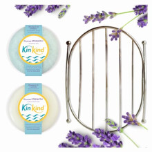 Give me STRENGTH! Shampoo Bar and Conditioner Bar Starter gift set with Soap Dish storage rack. Volume for fine & flat hair. Rosemary Oil & Wheatgerm
