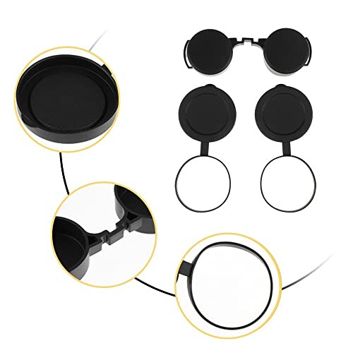 3Pcs Binocular Lens Covers, 42mm Rubber Objective Lens Caps with Outer Diameter 51-60mm for Binoculars 1