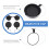 3Pcs Binocular Lens Covers, 42mm Rubber Objective Lens Caps with Outer Diameter 51-60mm for Binoculars 3