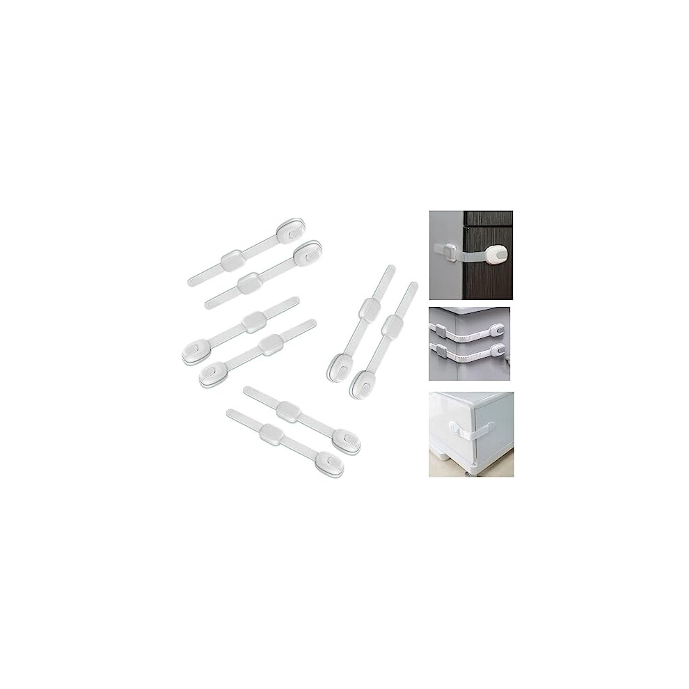Baby Proofing Safety Guards Kit - Adjustable Child Locks For Kitchen Cupboards - Easy To Install Fridge Drawer Lock - Child Safety Cupboard Locks - Start And Drive