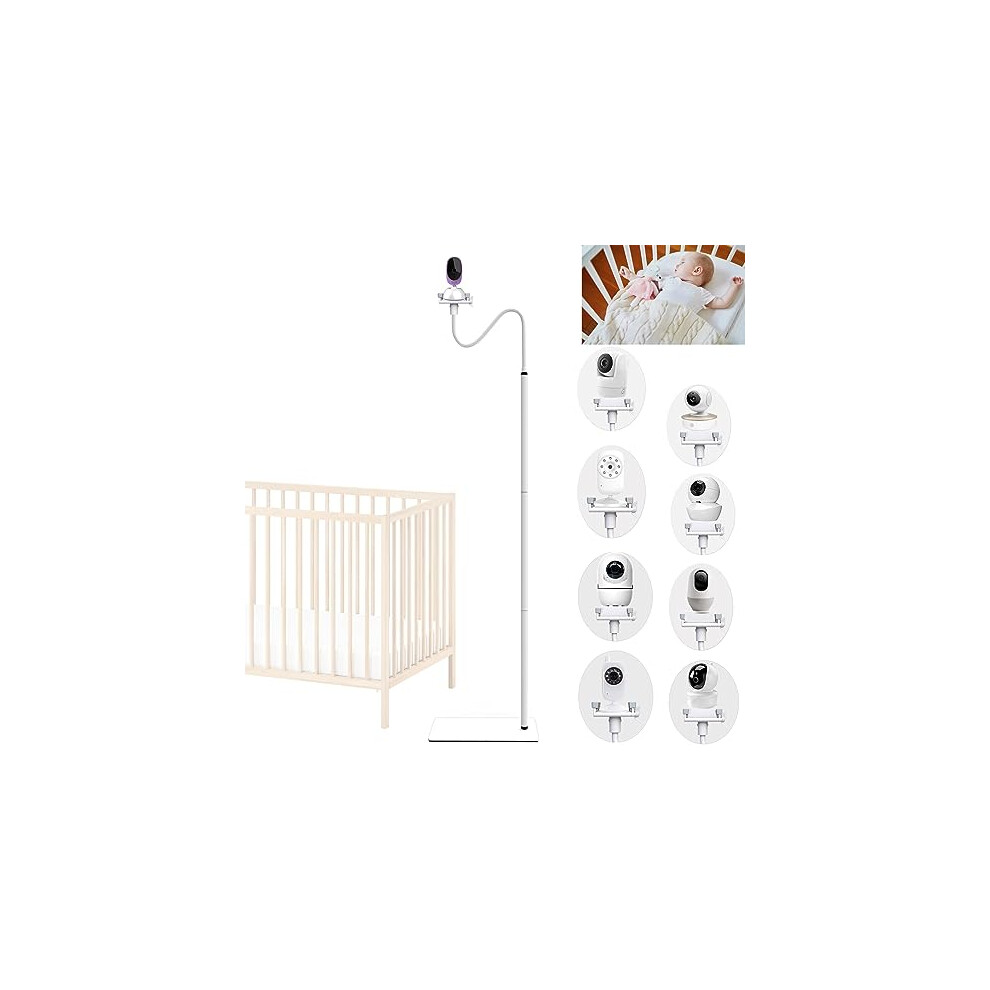 Eysaft Baby Monitor Floor Stand Holder Baby Camera Mount And Clamp Flexible Baby Camera Holder Shelf Stand For Baby's Room Compatible With Most Baby Monitors