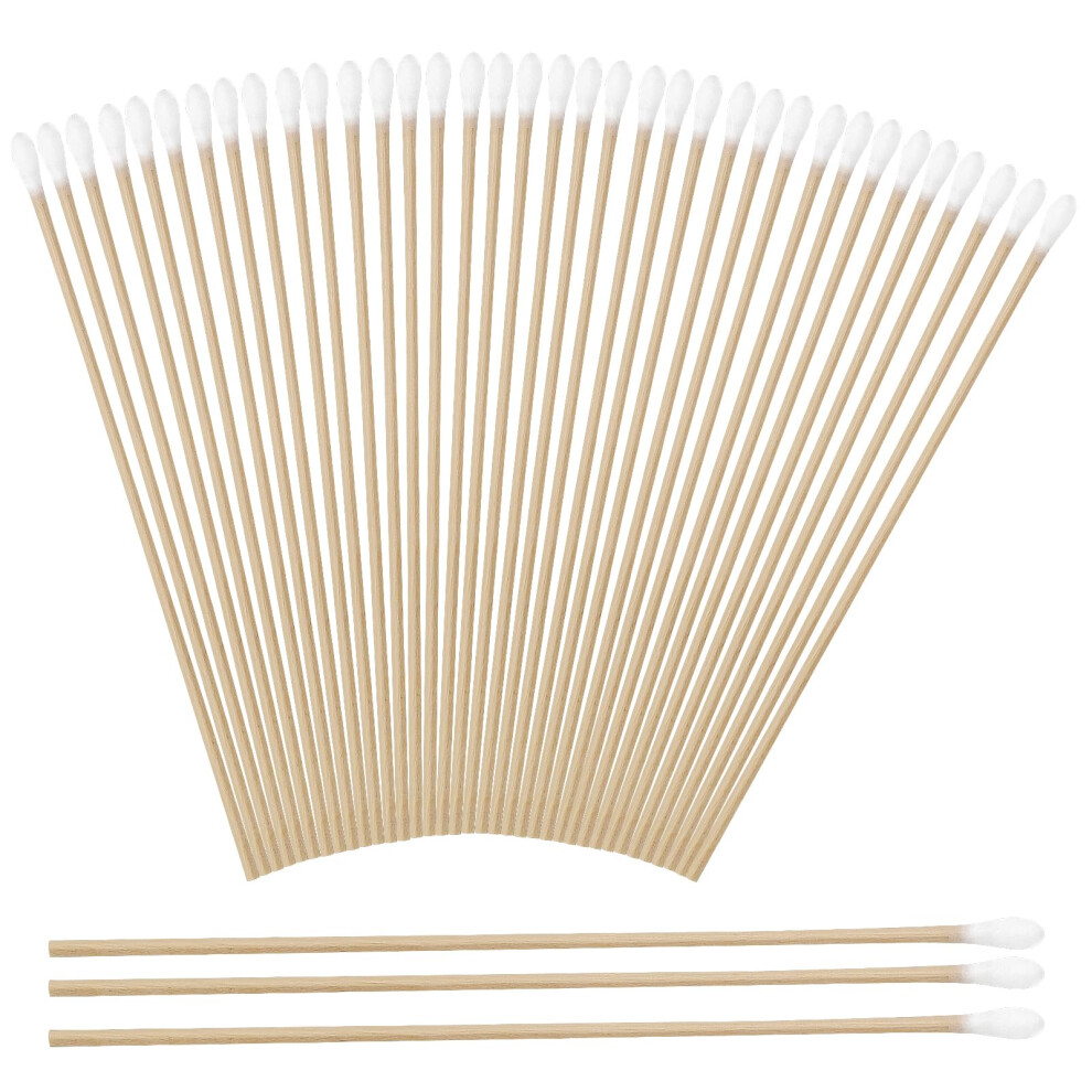 Maoqye 6 Inch Long Cotton Buds, 200Pcs Extra Long Handle Ear Buds Cotton Swabs Earbuds For Cleaning, Makeup, Polishing Jewelry, Arts And Crafts (15Cm)