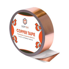 Copper Tape Slug Repellent (25mm wide, 25M Roll) - Double-Sided Conductive Adhesive Tape for Shielding & Guitar Repairs, Grounding, Paper Circuits,