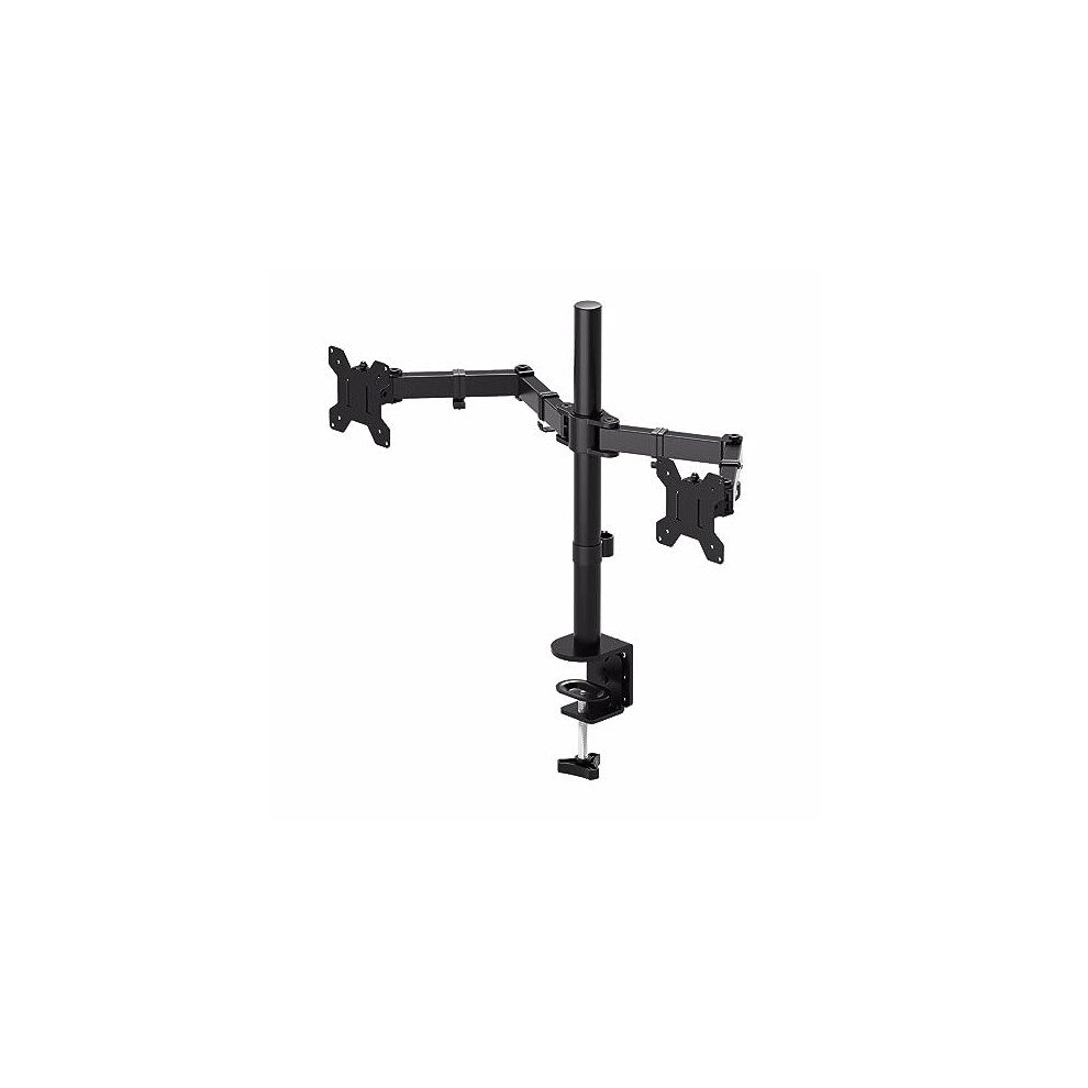 Dual Monitor Arm Desk Mount Stand For 13-27 Inch Lcd Led Computer Screen, Ergonomic Height Adjustable Arm Bracket 5060879097575