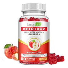 Keto Gummies Weight Loss Support with Vitamin C, B12, B6, B9 & Beetroot - 60 Vegan & Gluten-Free Gummies for Effective Detoxification - Delicious ACV