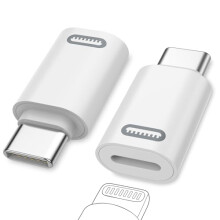 Lightning Female to USB C Male Adapter, 2 Pack USB-C Male to Lightning Female Adapter for iPhone 15/15 Pro/15 Pro Max/15 Plus, iPad Pro/Air, Support