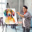 (Black) 170.18cm Easel Stand For Display, Portable Foldable Metal Easel 4