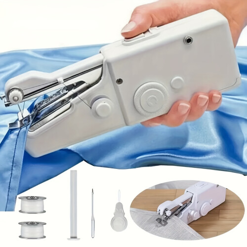 (White-1pc) Handheld Sewing Machine Mini Sewing Machines, Portable Sewing Machine Quick 2