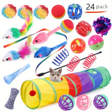 (B99582) Interactive Cat Toy Set With Tunnel, Balls, Mouse, Spring, And Hollow Ball