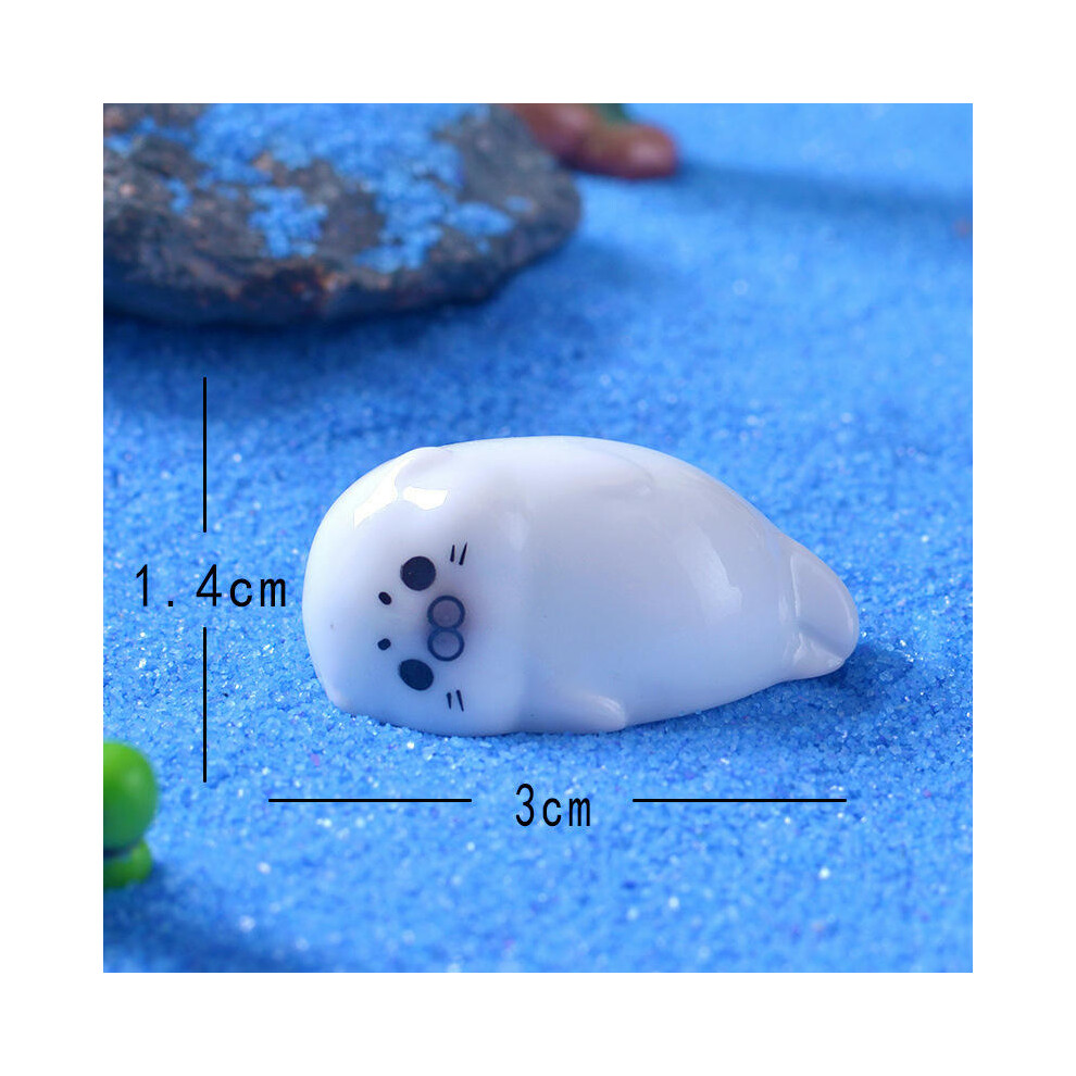 (Lie on the side of the sea lion) New Marine Decoration Cute Little Sea Lion Micro -Landscape Fish Tank Small Ornament Aquarium DIY Decorative Accesso